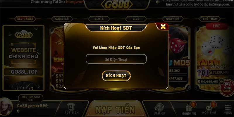 Lợi ích nhận được sau khi login thành công tài khoản GO88